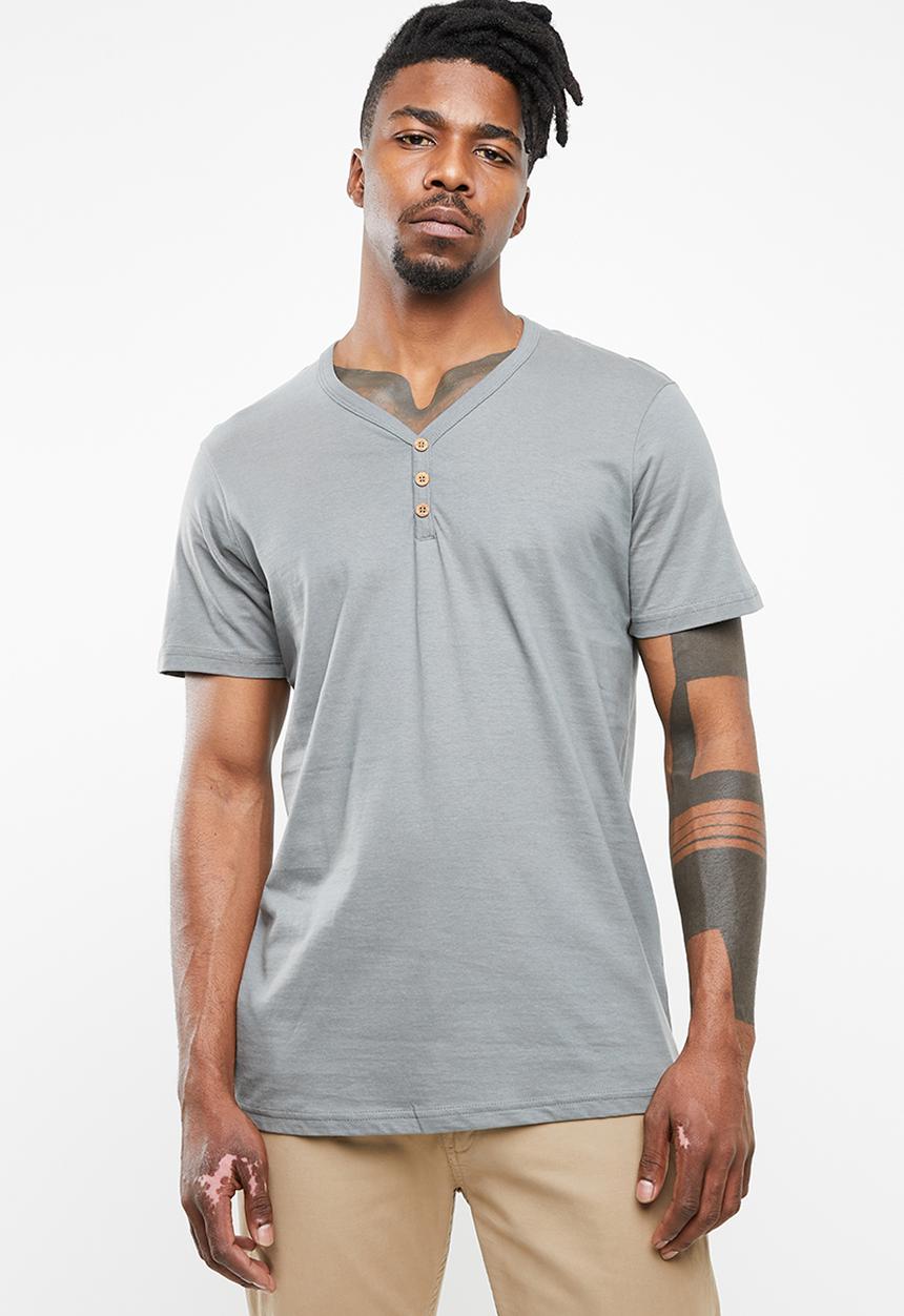 Cotton On - The Other henley tee - grey