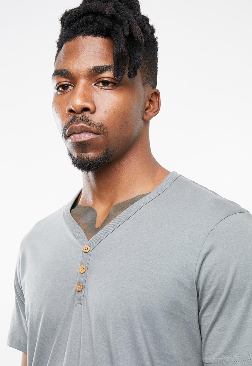 Cotton On - The Other henley tee - grey