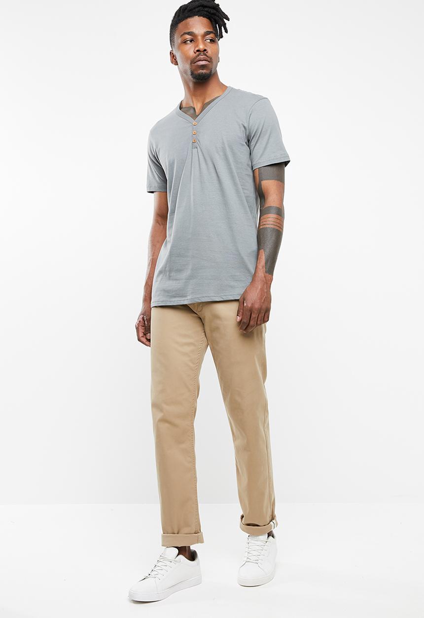 Cotton On - The Other henley tee - grey