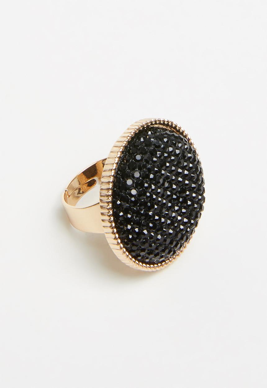ALDO - Casarei ring - black & gold 