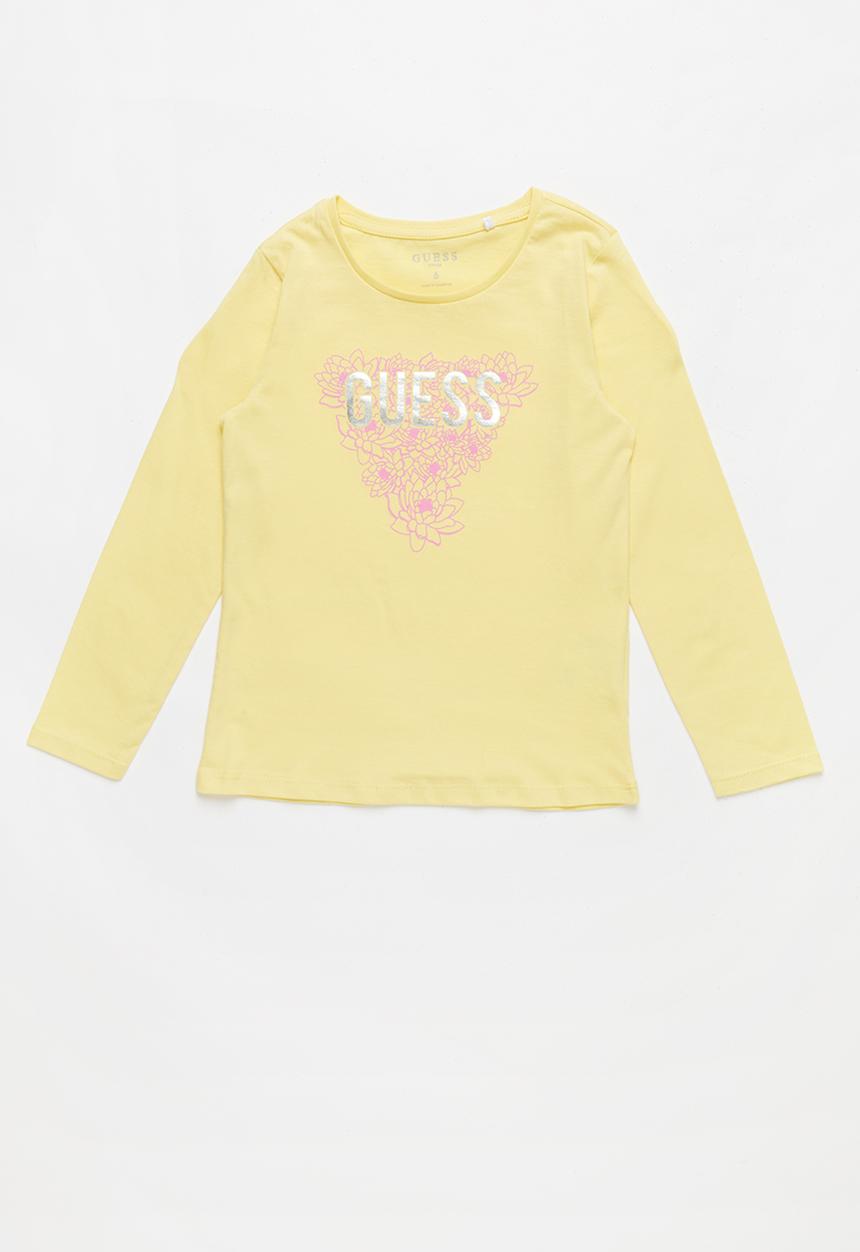 GUESS - Long sleeve leaf tri tee - yellow
