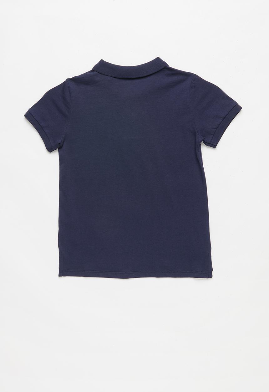 GUESS - Teens short sleeve sideways guess polo - navy