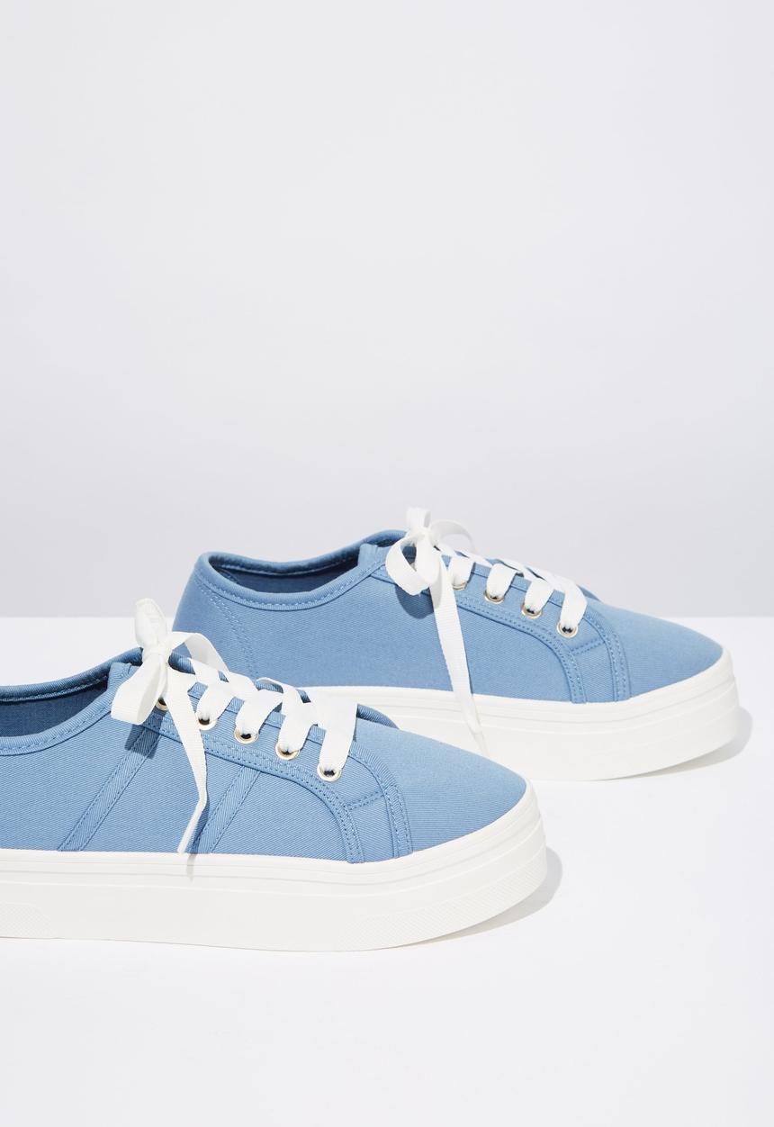 Cotton On - Willow platform sneaker - blue