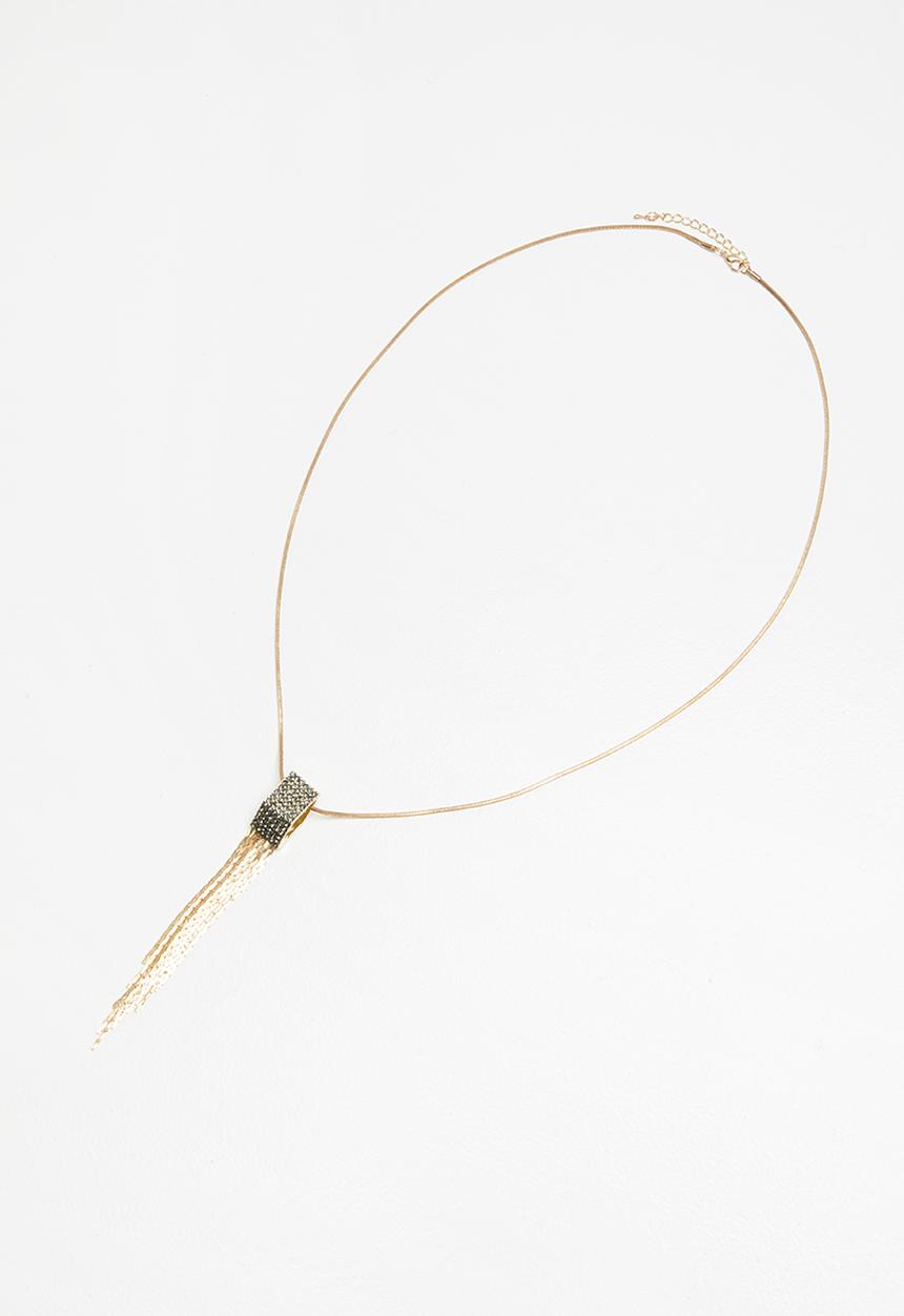 STYLE REPUBLIC - Tassel longer length necklace - gold 