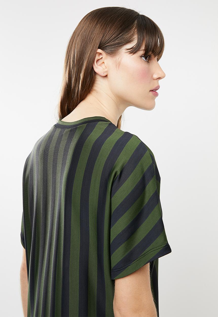 Jacqueline de Yong - Minna short sleeve top - black & green 