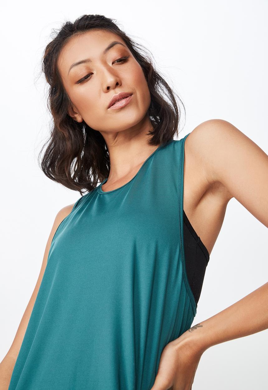 Cotton On - Open back strappy tank  - green