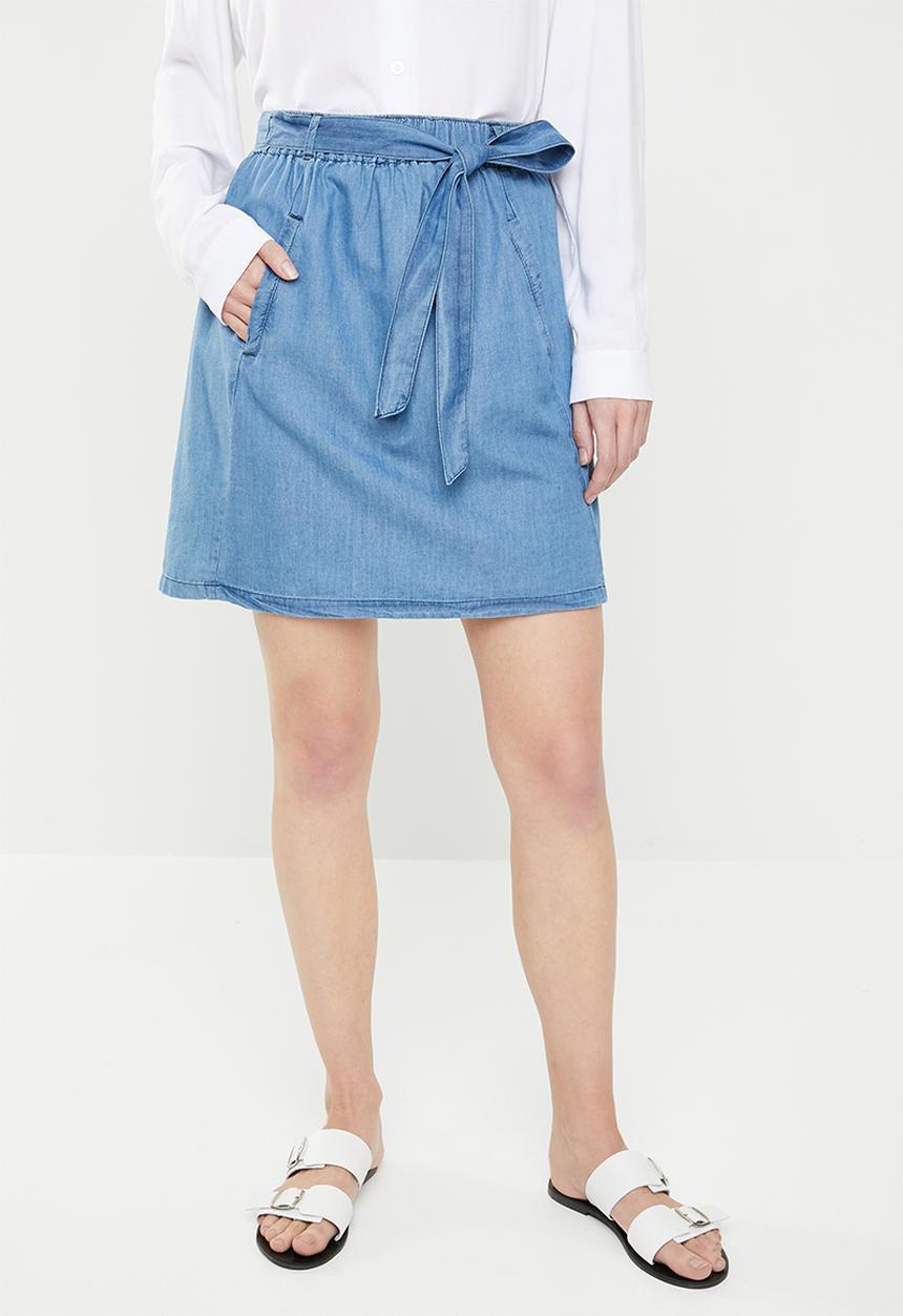 JEEP - Denim midi skirt - blue