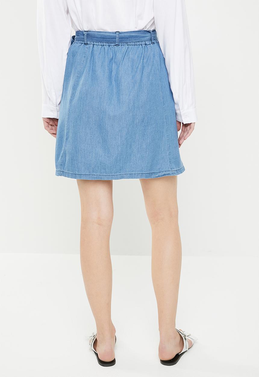 JEEP - Denim midi skirt - blue