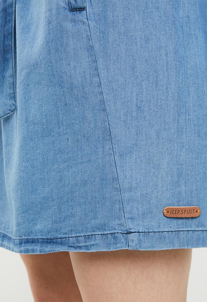 JEEP - Denim midi skirt - blue