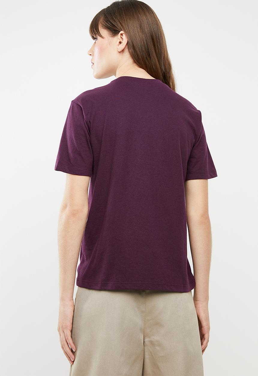 Jacqueline de Yong - Bugs short sleeve embellished top - purple
