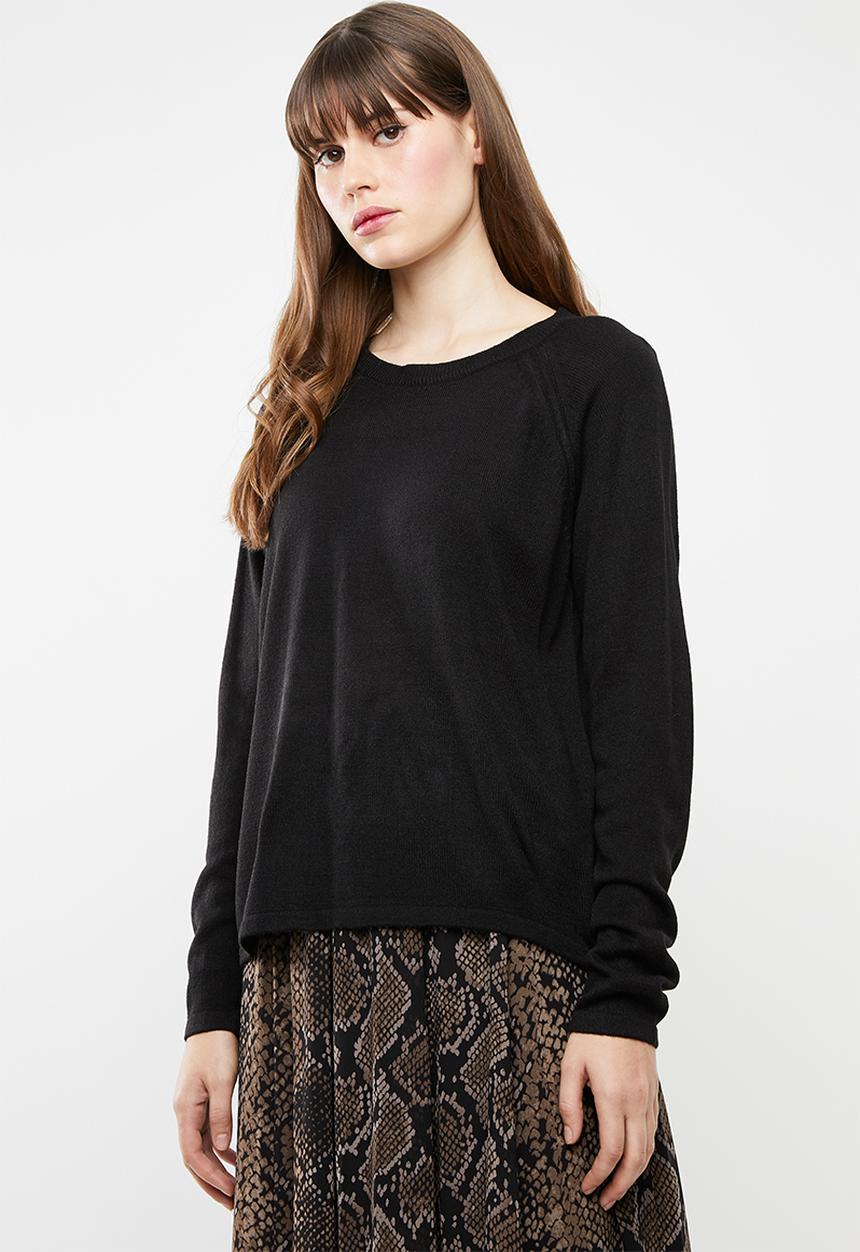 Jacqueline de Yong - Pandora longsleeve pullover knit - black