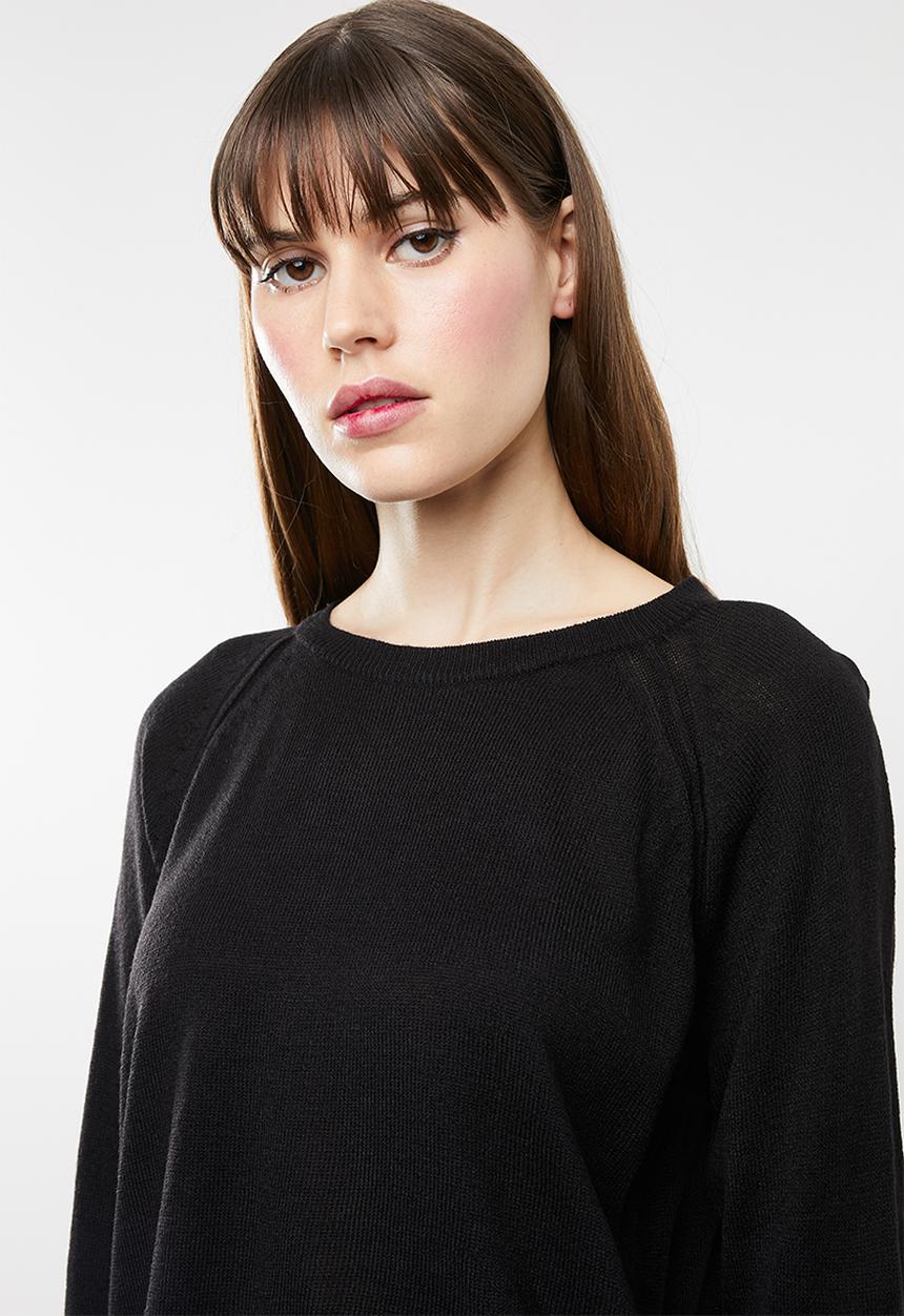 Jacqueline de Yong - Pandora longsleeve pullover knit - black