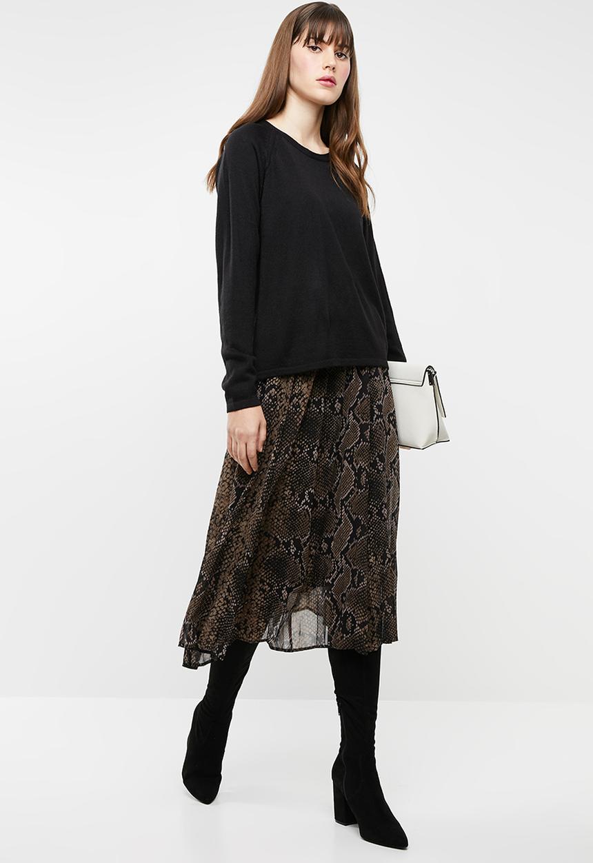 Jacqueline de Yong - Pandora longsleeve pullover knit - black
