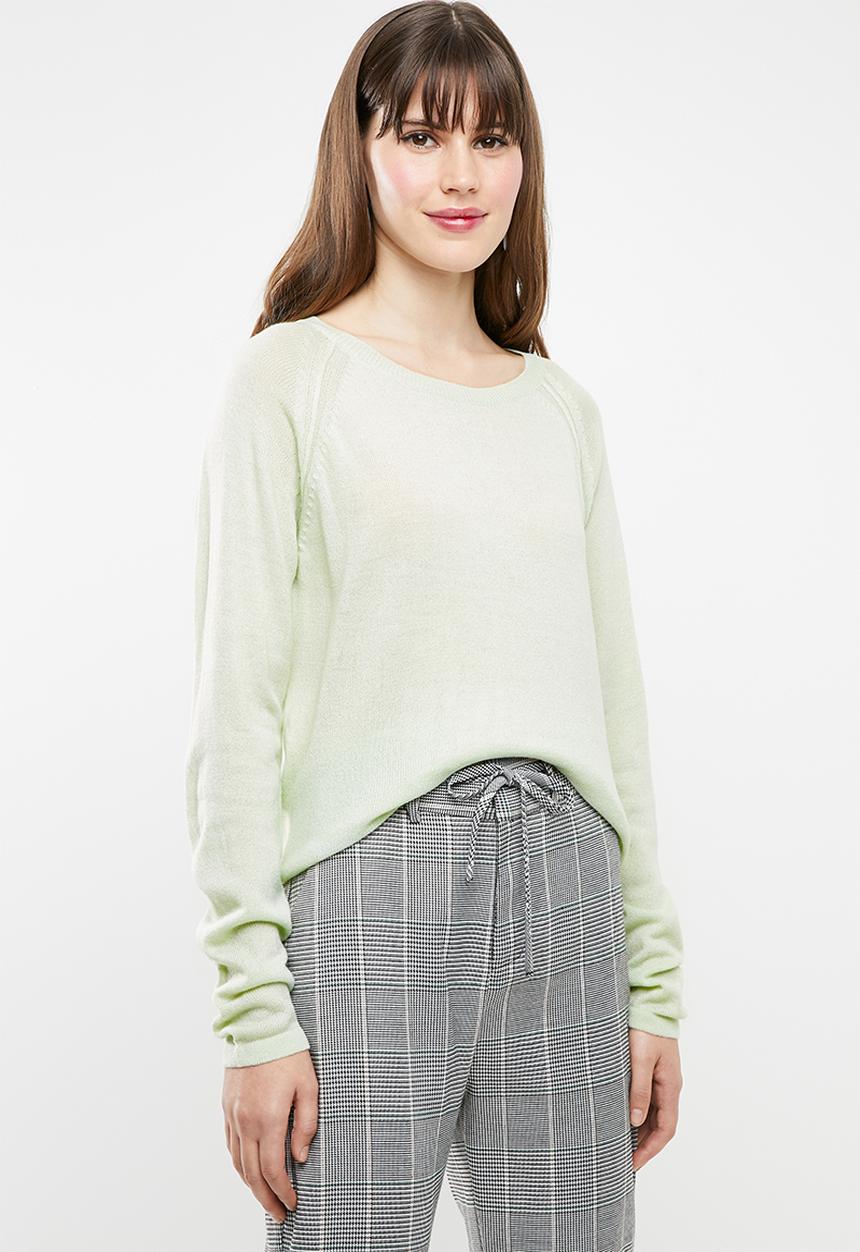 Jacqueline de Yong - Pandora longsleeve pullover knit - green