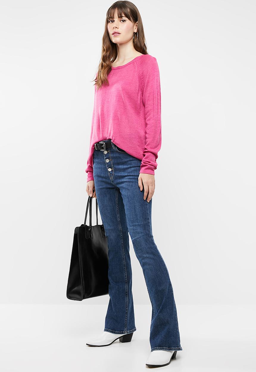 Jacqueline de Yong - Pandora longsleeve pullover knit - pink
