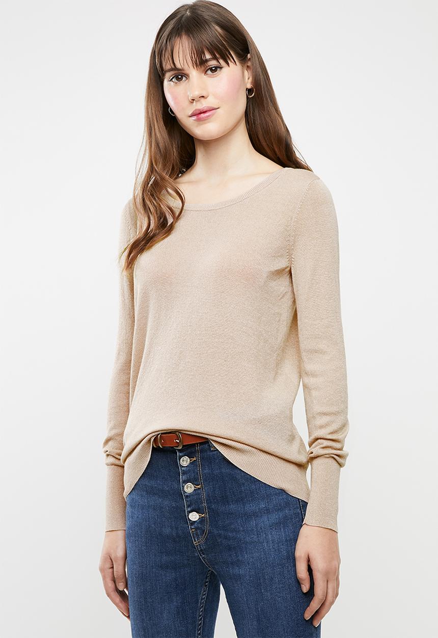 STYLE REPUBLIC - Key hole back detail knit - neutral