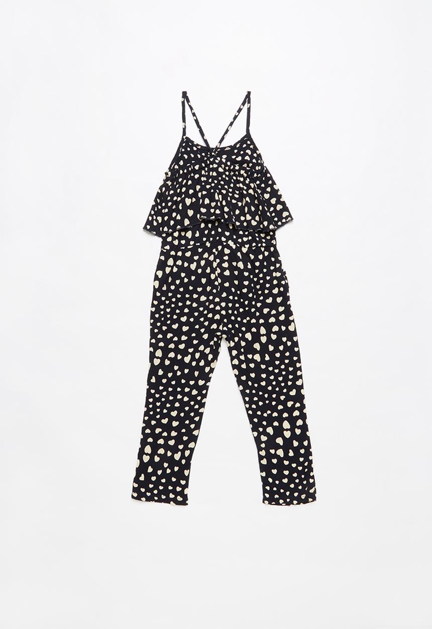 Pop Candy - Girls ruffle jumpsuit - black