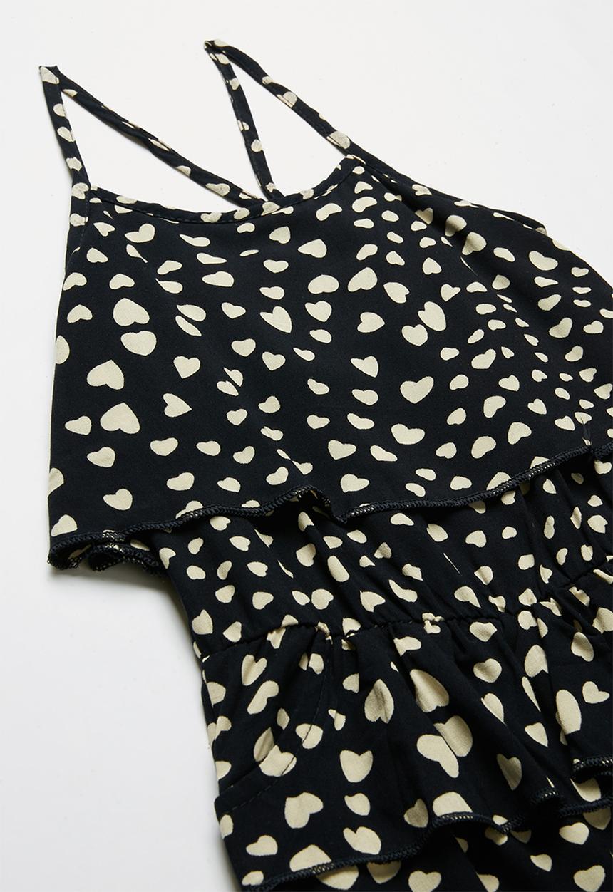 Pop Candy - Girls ruffle jumpsuit - black