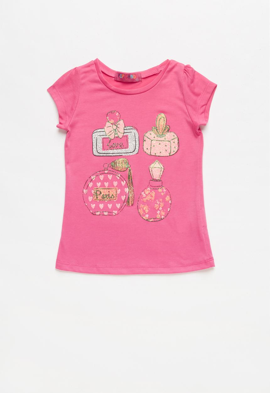 Pop Candy - Love paris short sleeve shirt - pink