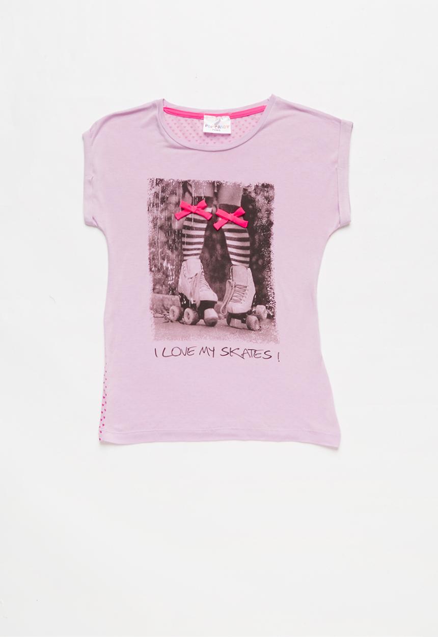 Pop Candy - Girls Printed Tee - purple