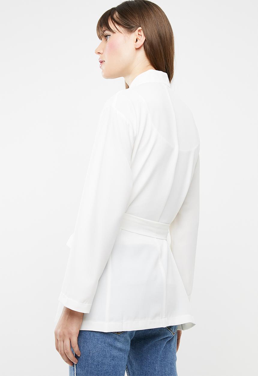 STYLE REPUBLIC - Self-tie soft blazer - white