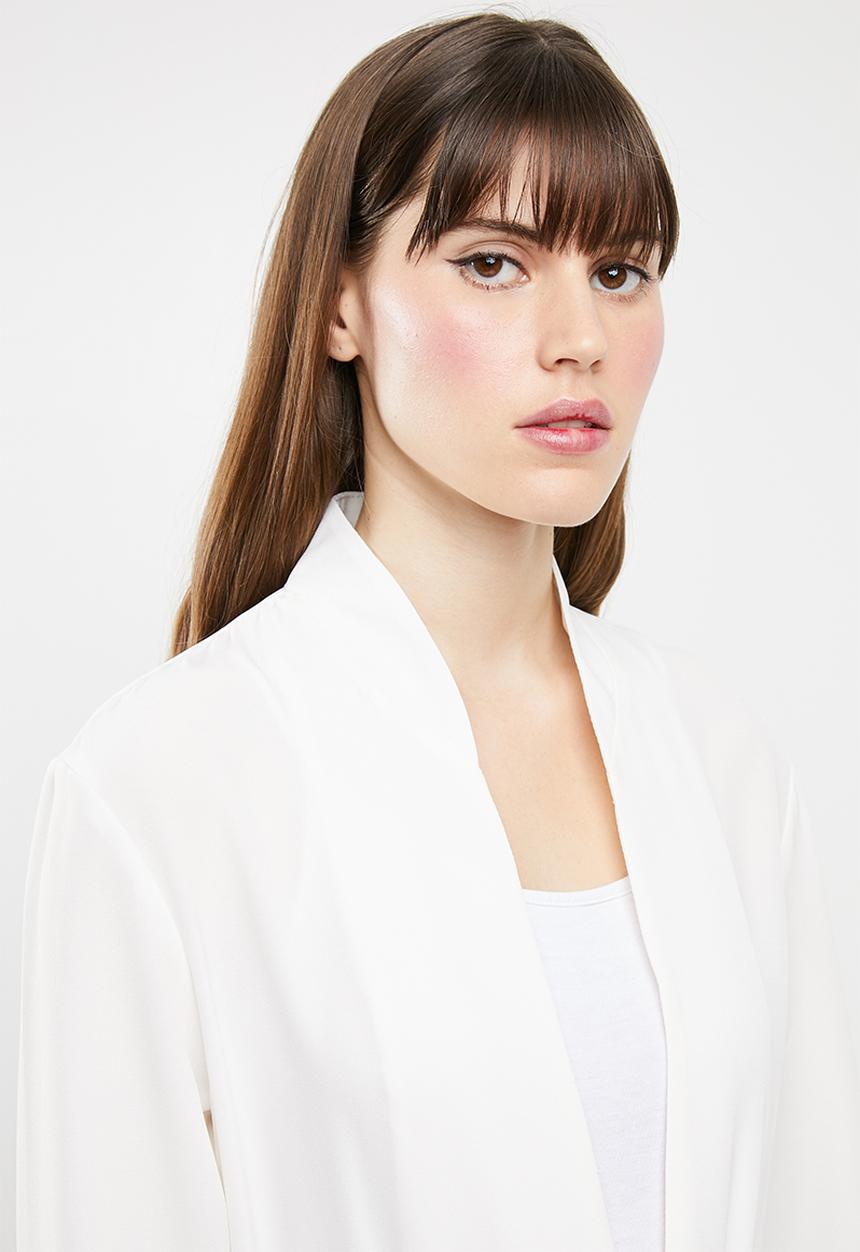 STYLE REPUBLIC - Self-tie soft blazer - white
