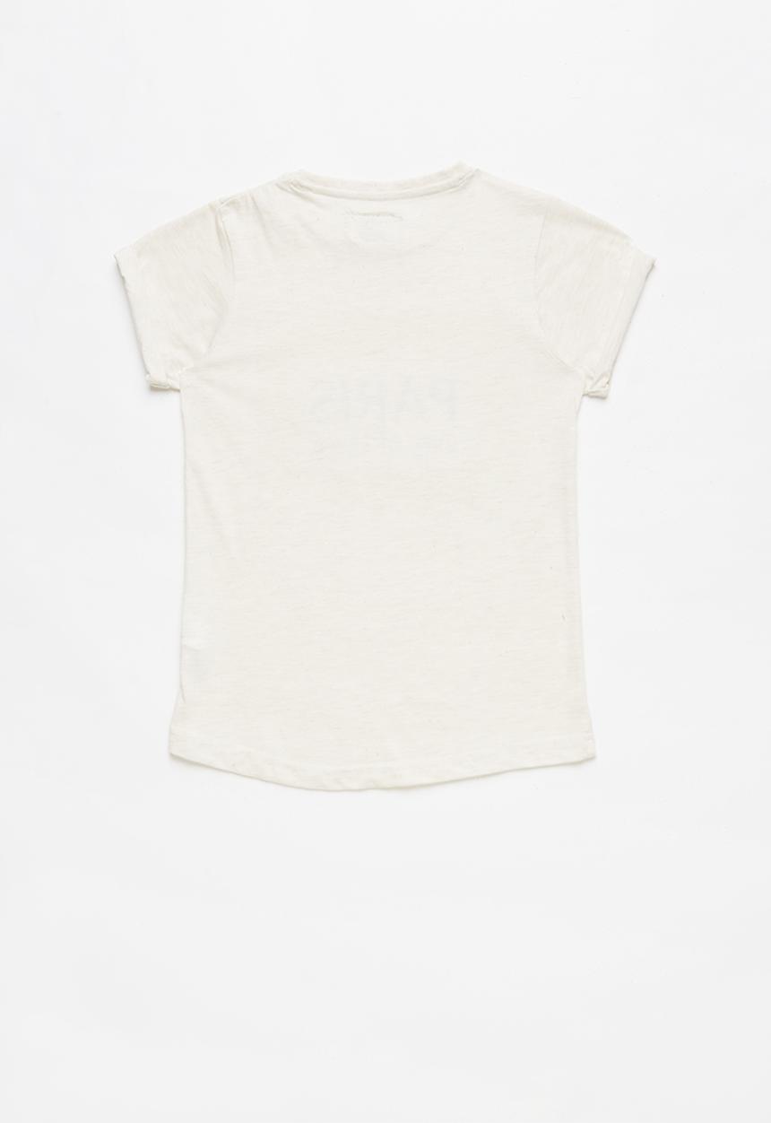 Pop Candy - Girls Graphic Printed Tee - milk