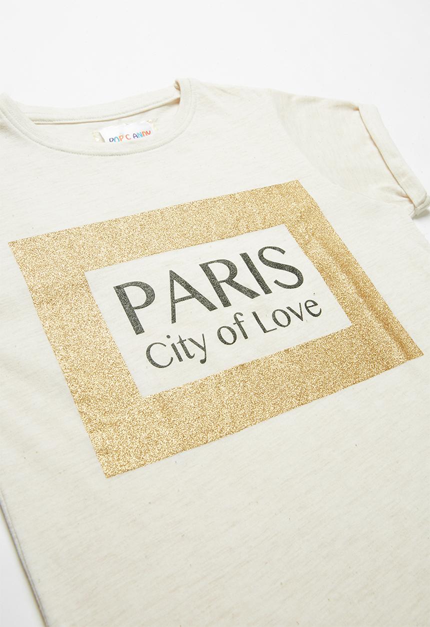 Pop Candy - Girls Graphic Printed Tee - milk