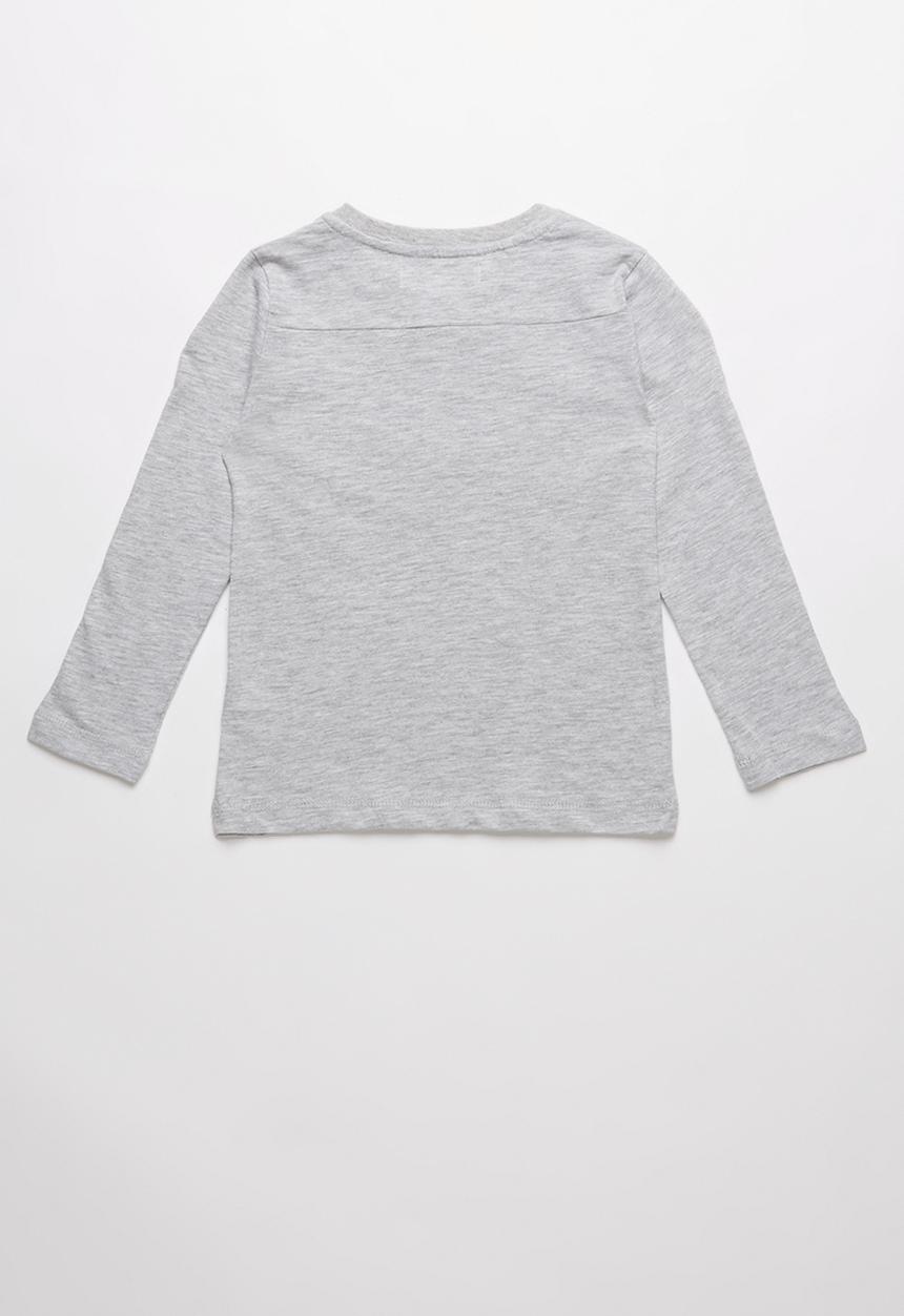 MINOTI - Slub henley top - grey 