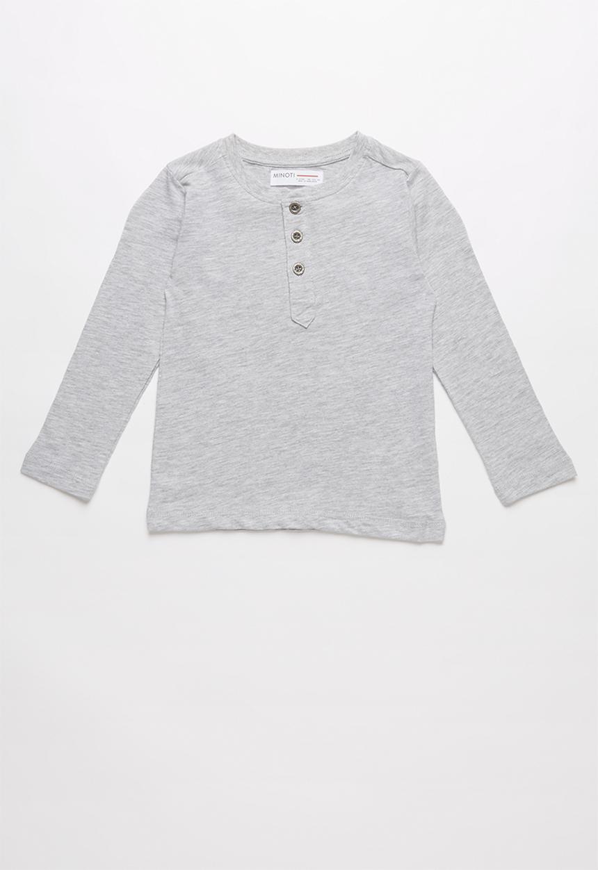 MINOTI - Slub henley top - grey 