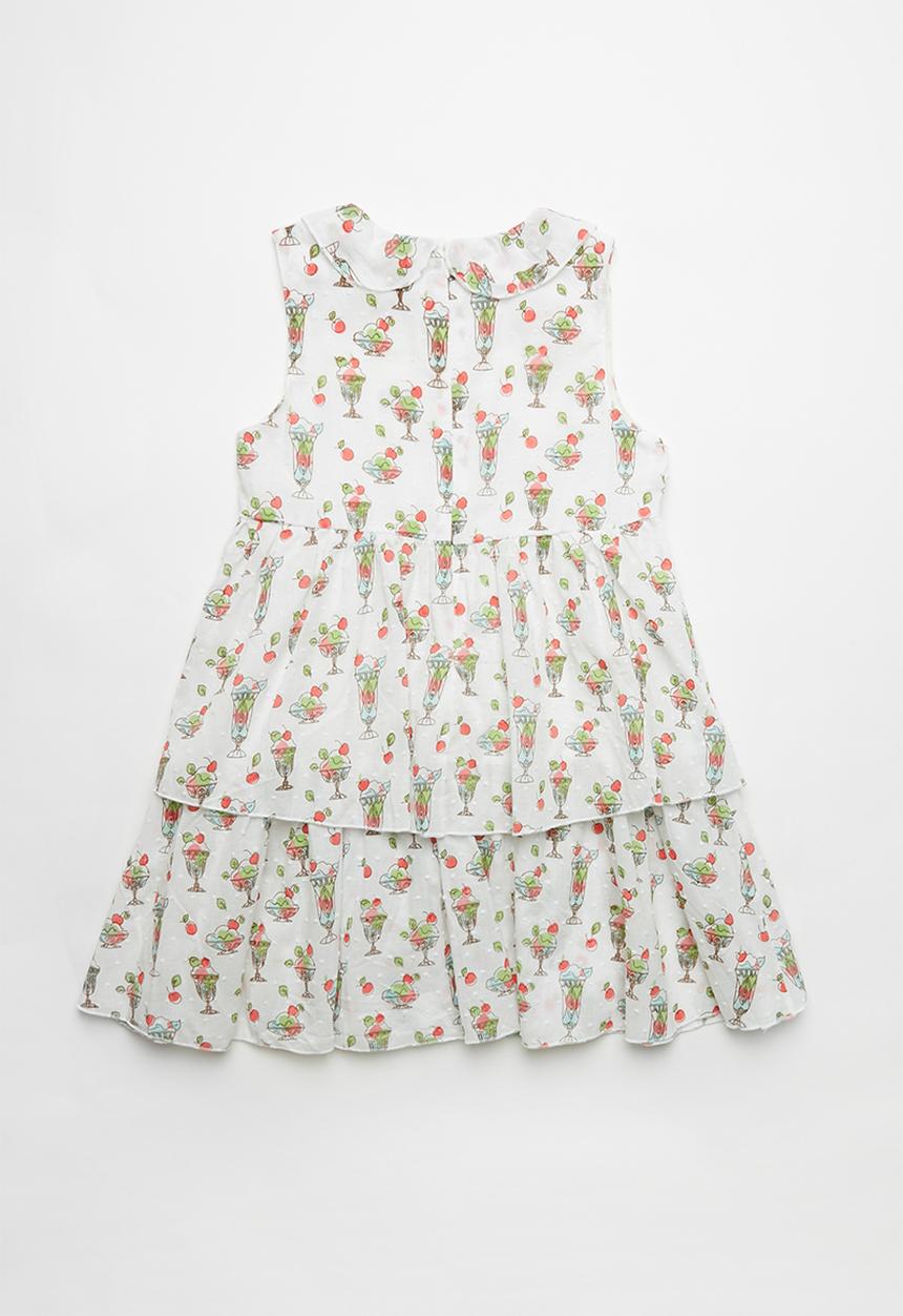 Pop Candy - Floral printed dress - cream