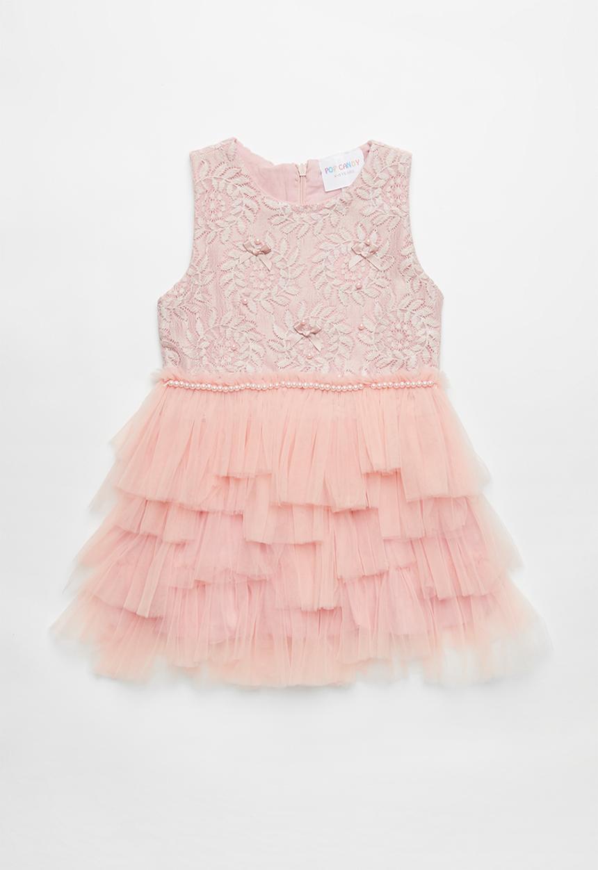 Pop Candy - Kids Layered mesh dress - pink