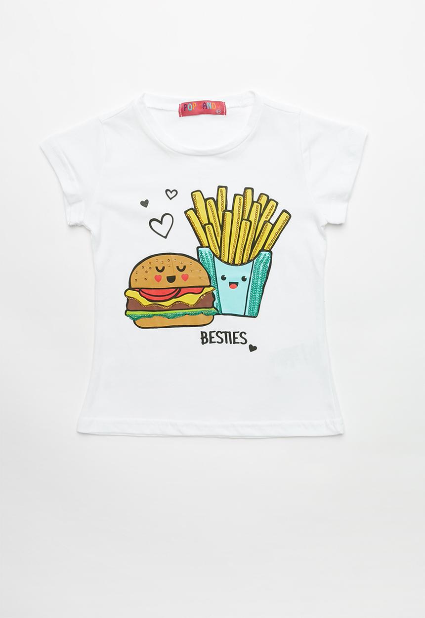 Pop Candy - Girls short sleeve tee - white