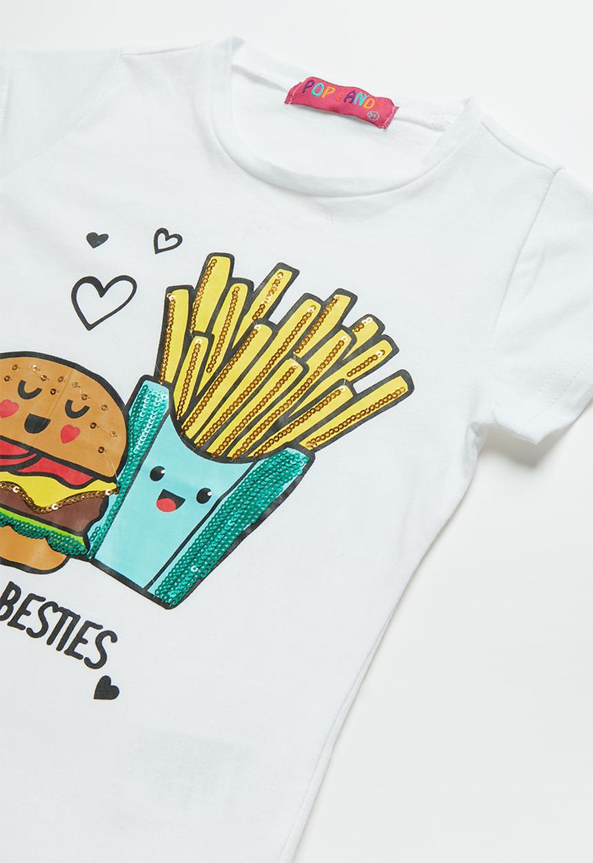 Pop Candy - Girls short sleeve tee - white