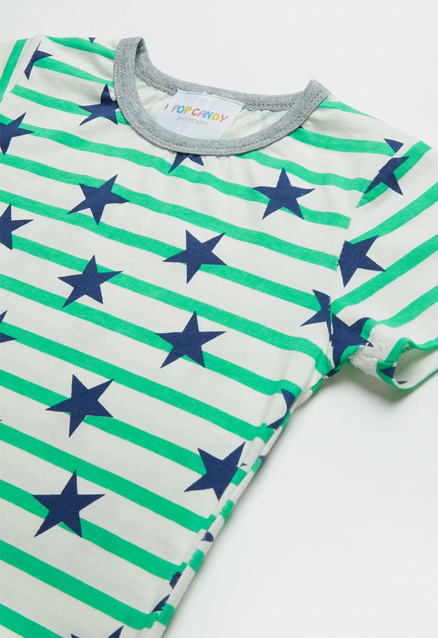 Pop Candy - Stripe star tee - multi