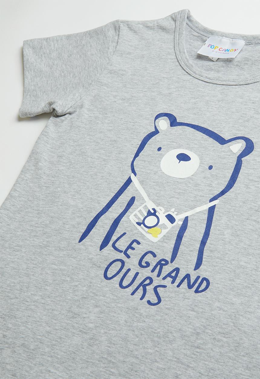 Pop Candy - Printed short sleeve tee - grey 