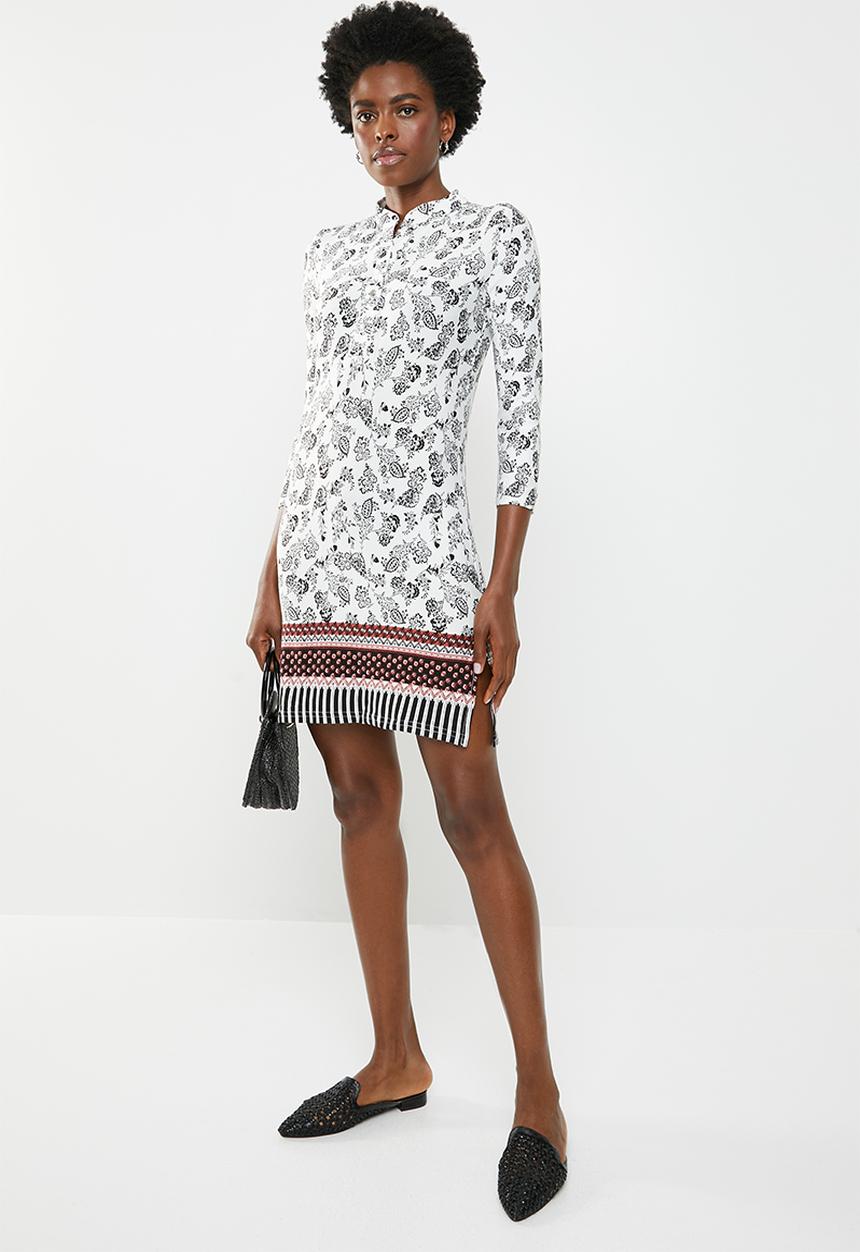 edit - Button front tunic - multi 