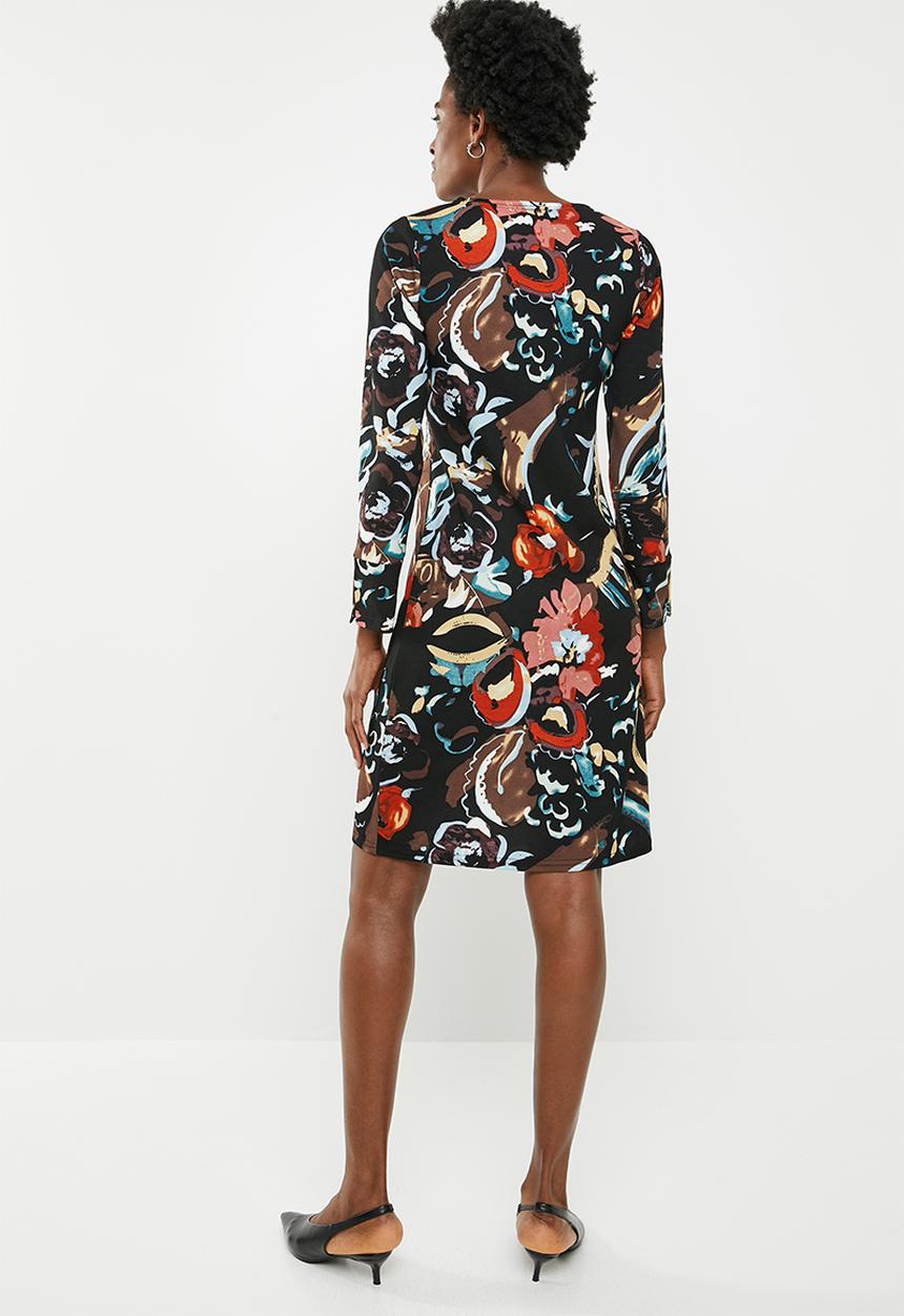 edit - Shift dress with studs - multi