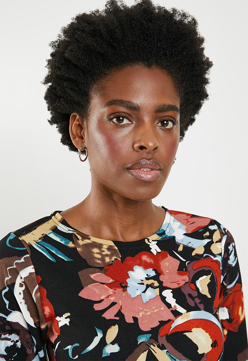 edit - Shift dress with studs - multi