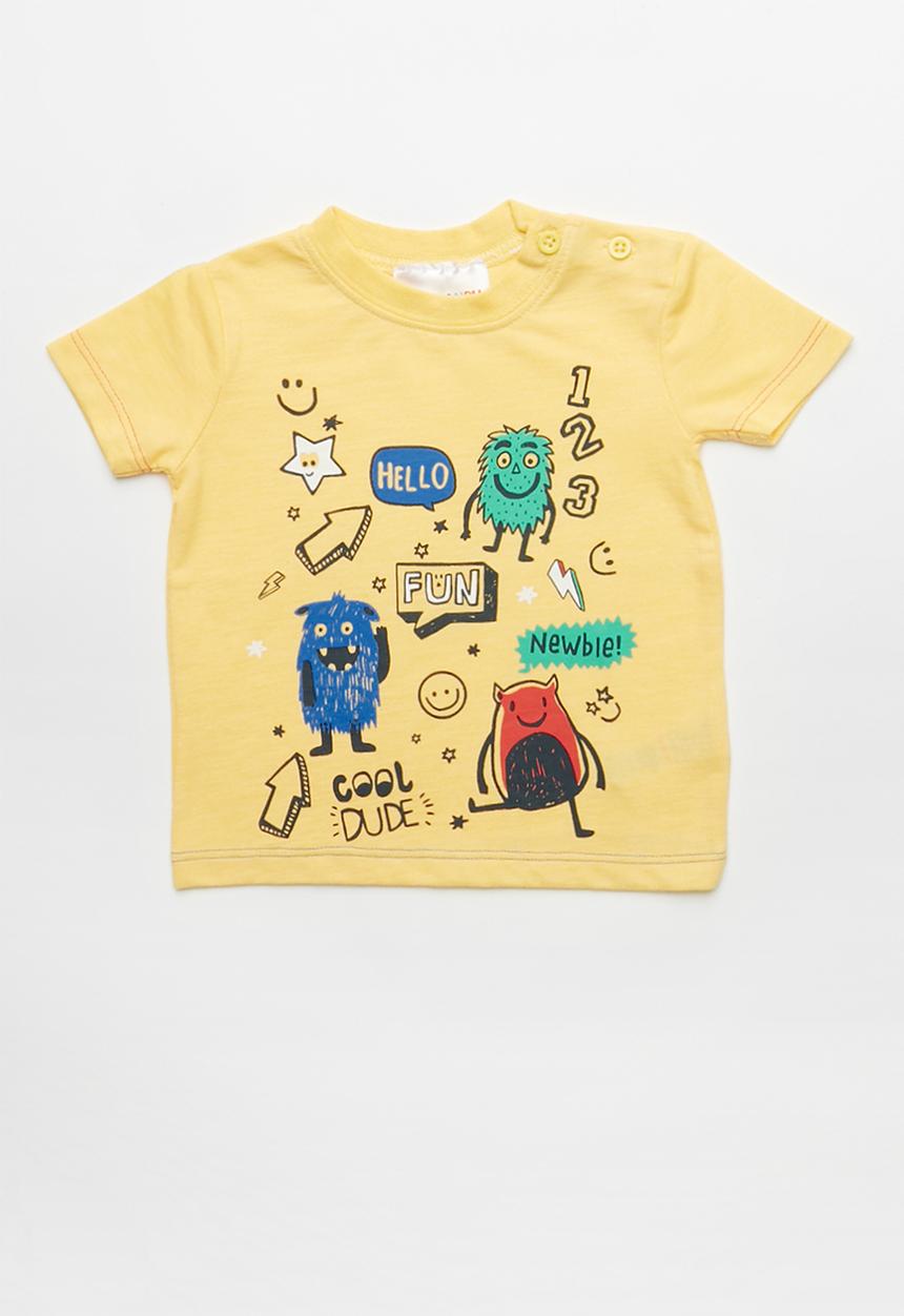 Pop Candy - Baby boys printed T-shirt - yellow