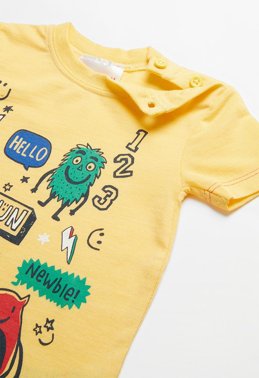Pop Candy - Baby boys printed T-shirt - yellow