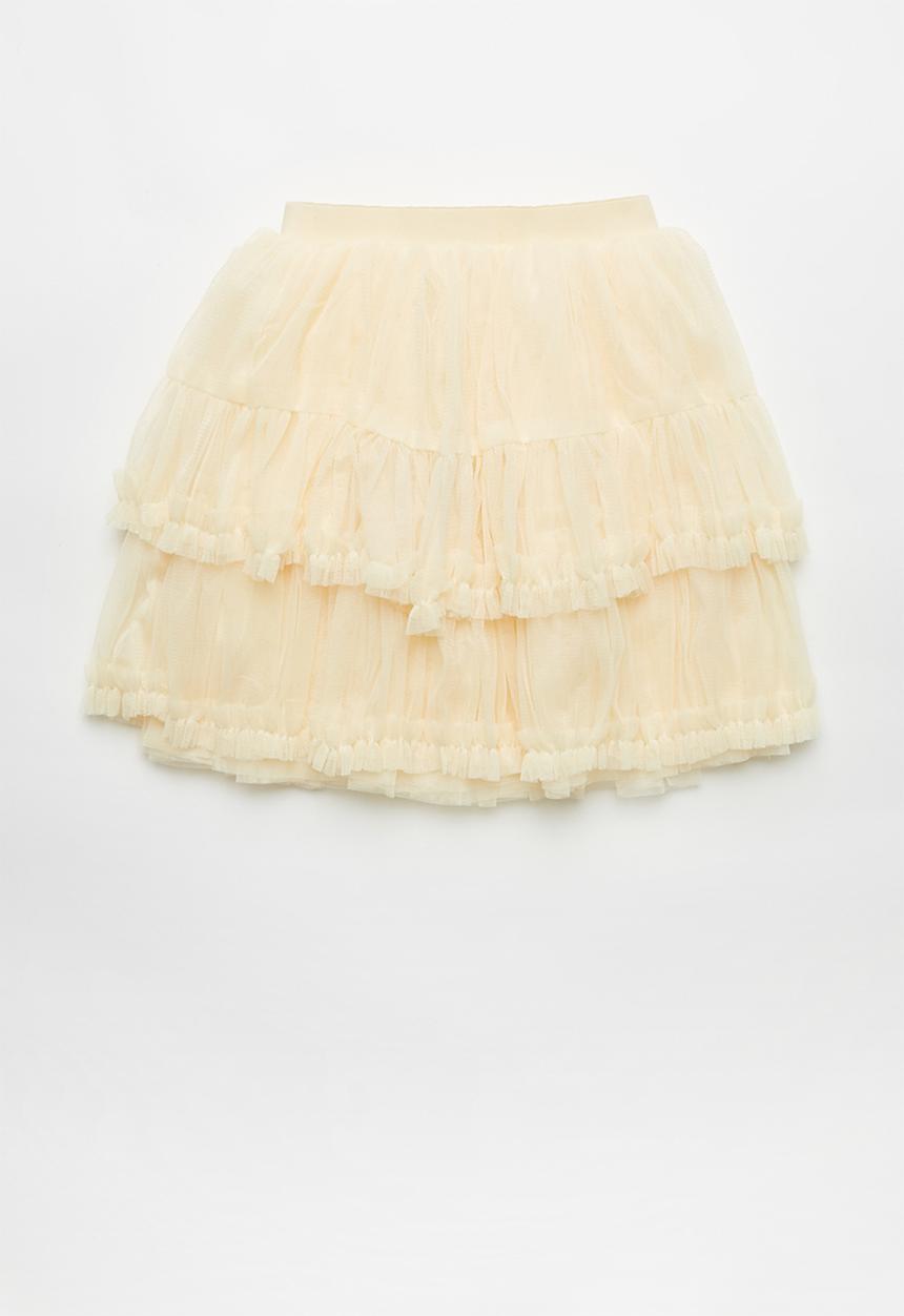 Pop Candy - Layered mesh skirt - peach