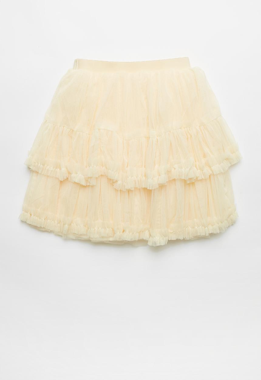 Pop Candy - Layered mesh skirt - peach