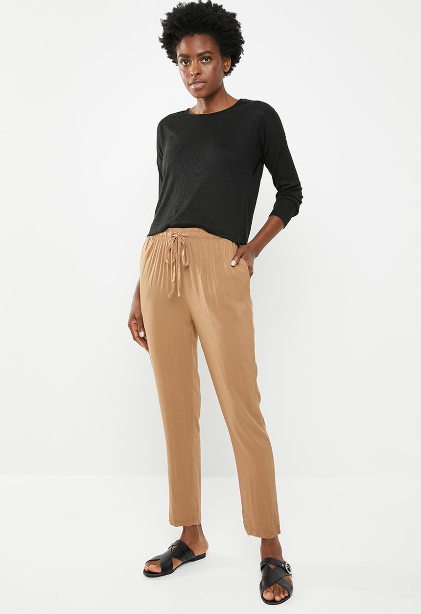edit - Loose fit lounge pants - tan