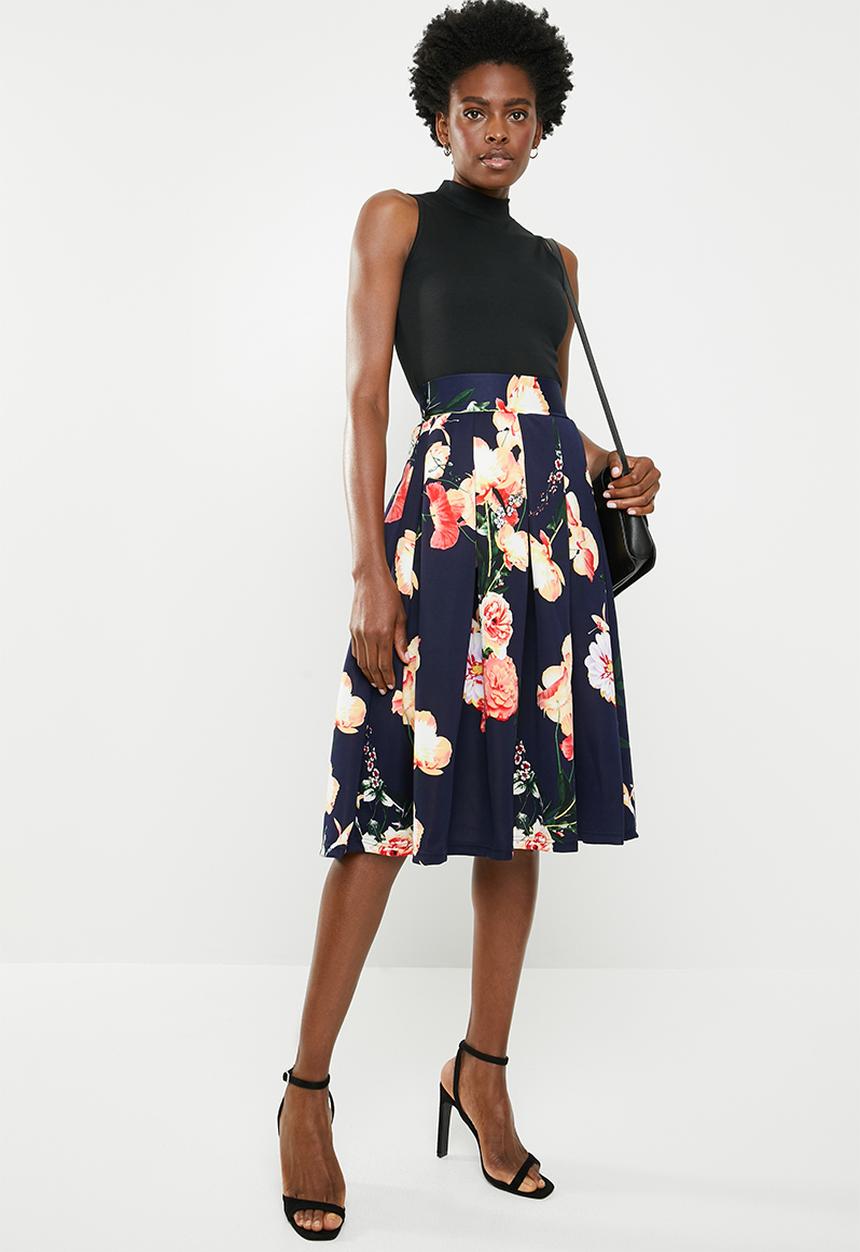edit - Fit & flare skirts - navy 