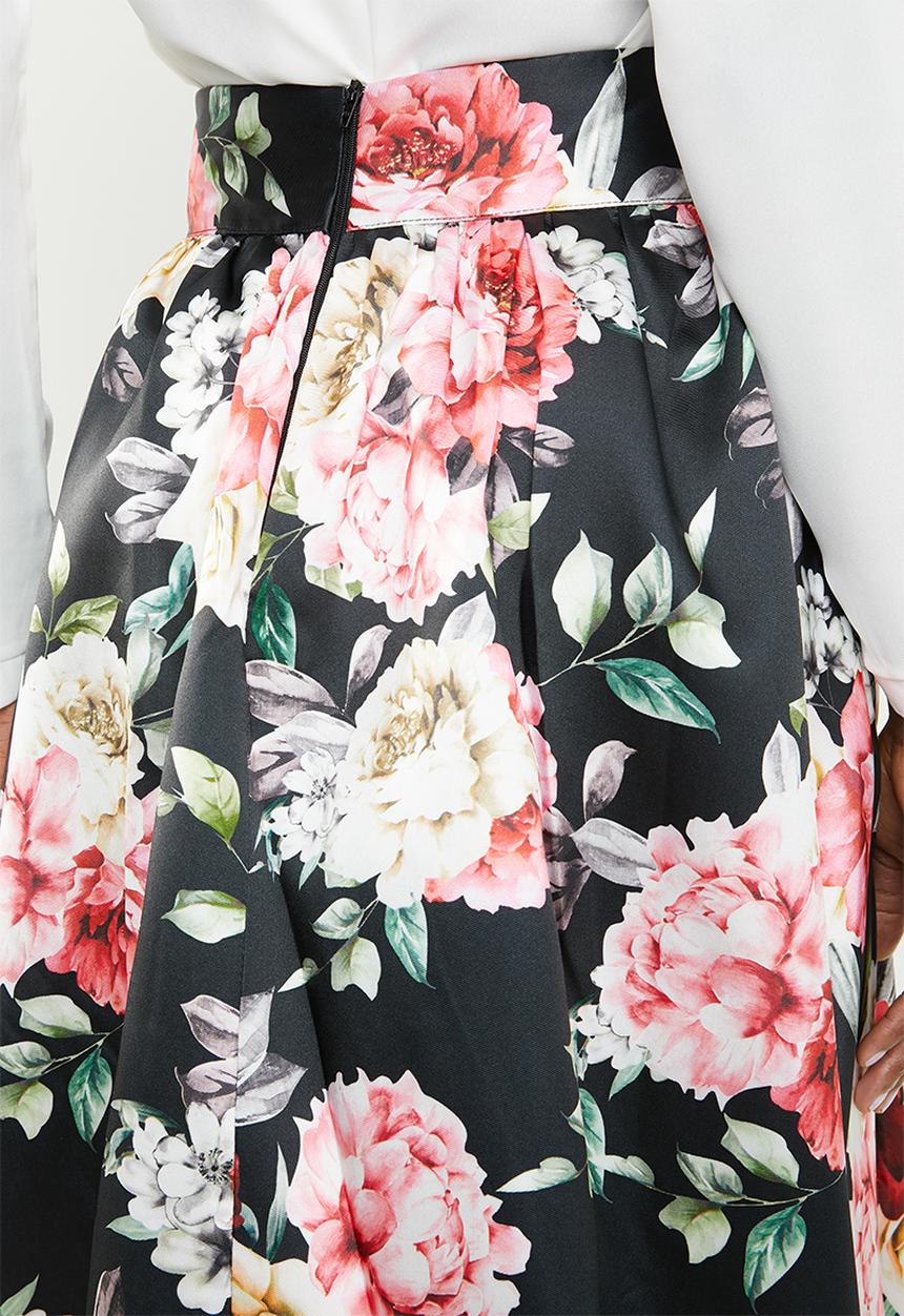 edit - High waist pleated skirt - multi