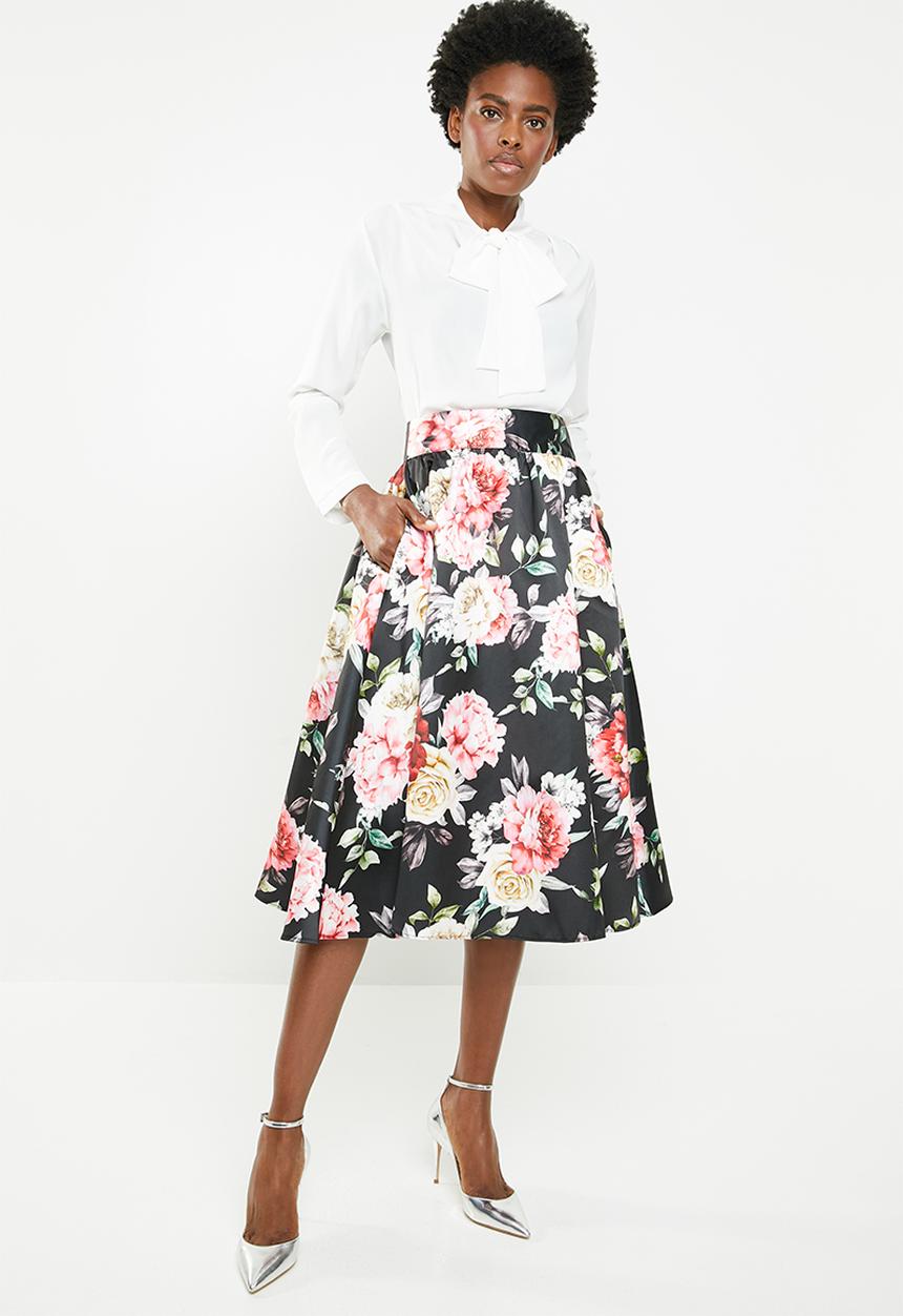 edit - High waist pleated skirt - multi