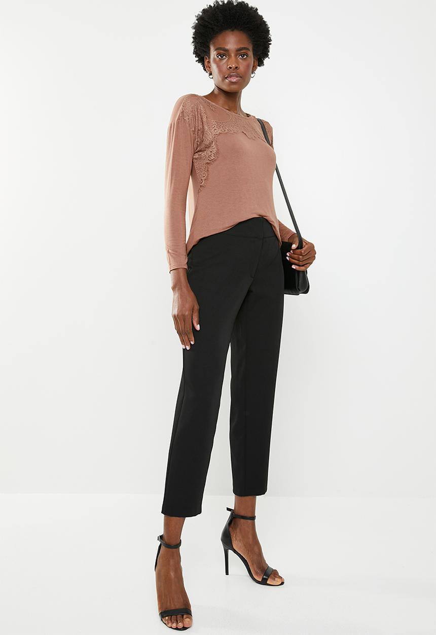 edit - Open back detail top - brown