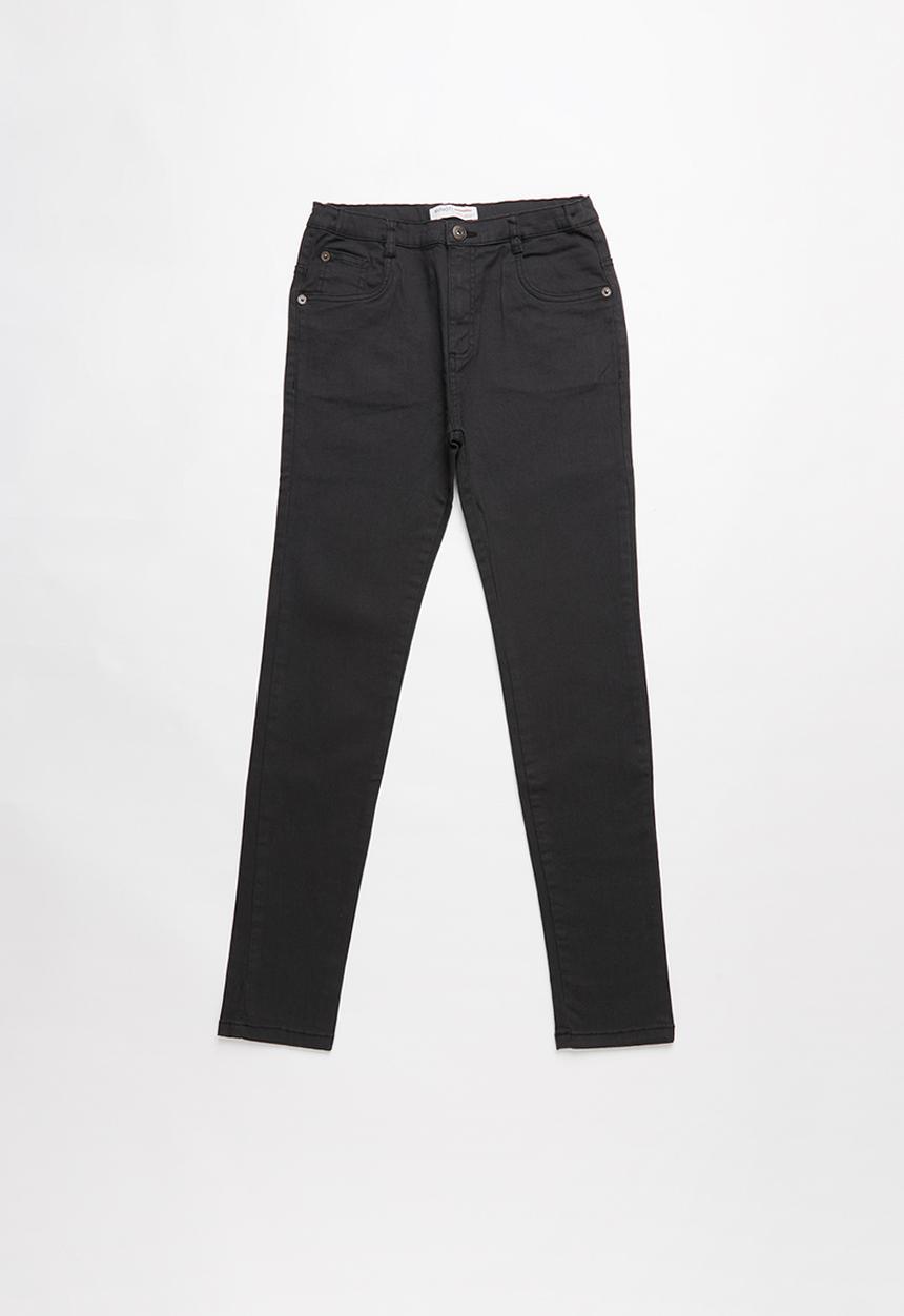 MINOTI - Teens slub twill pant - black