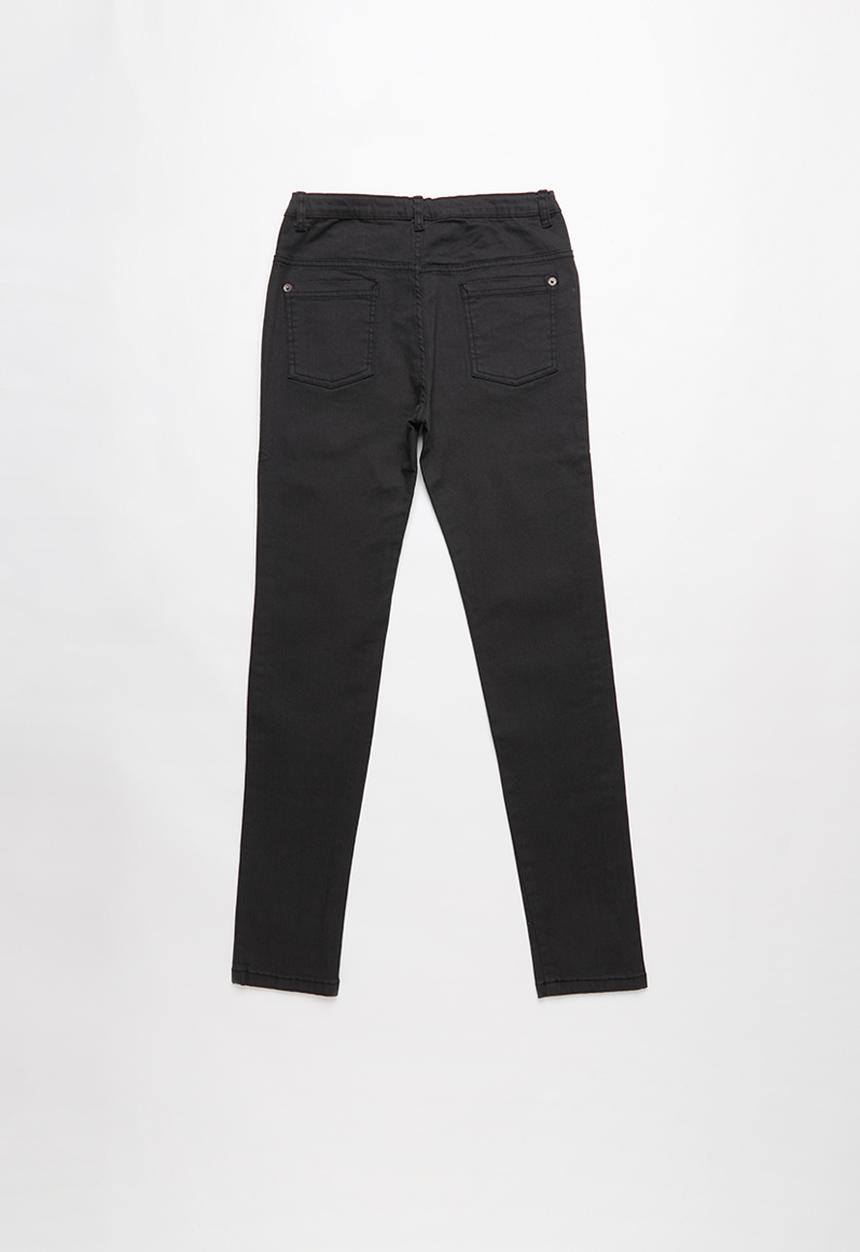 MINOTI - Teens slub twill pant - black